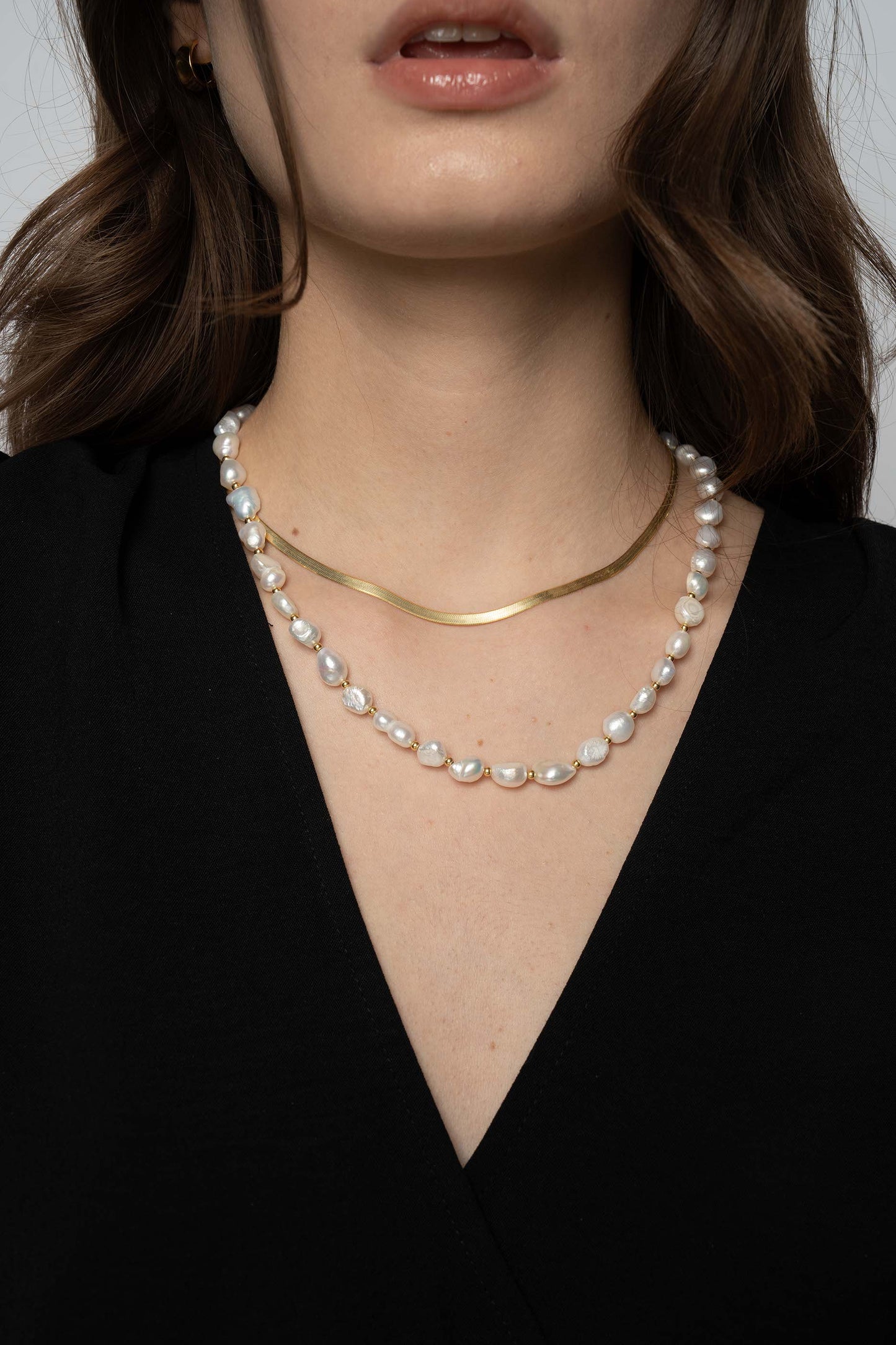 Colier Irregular Pearls